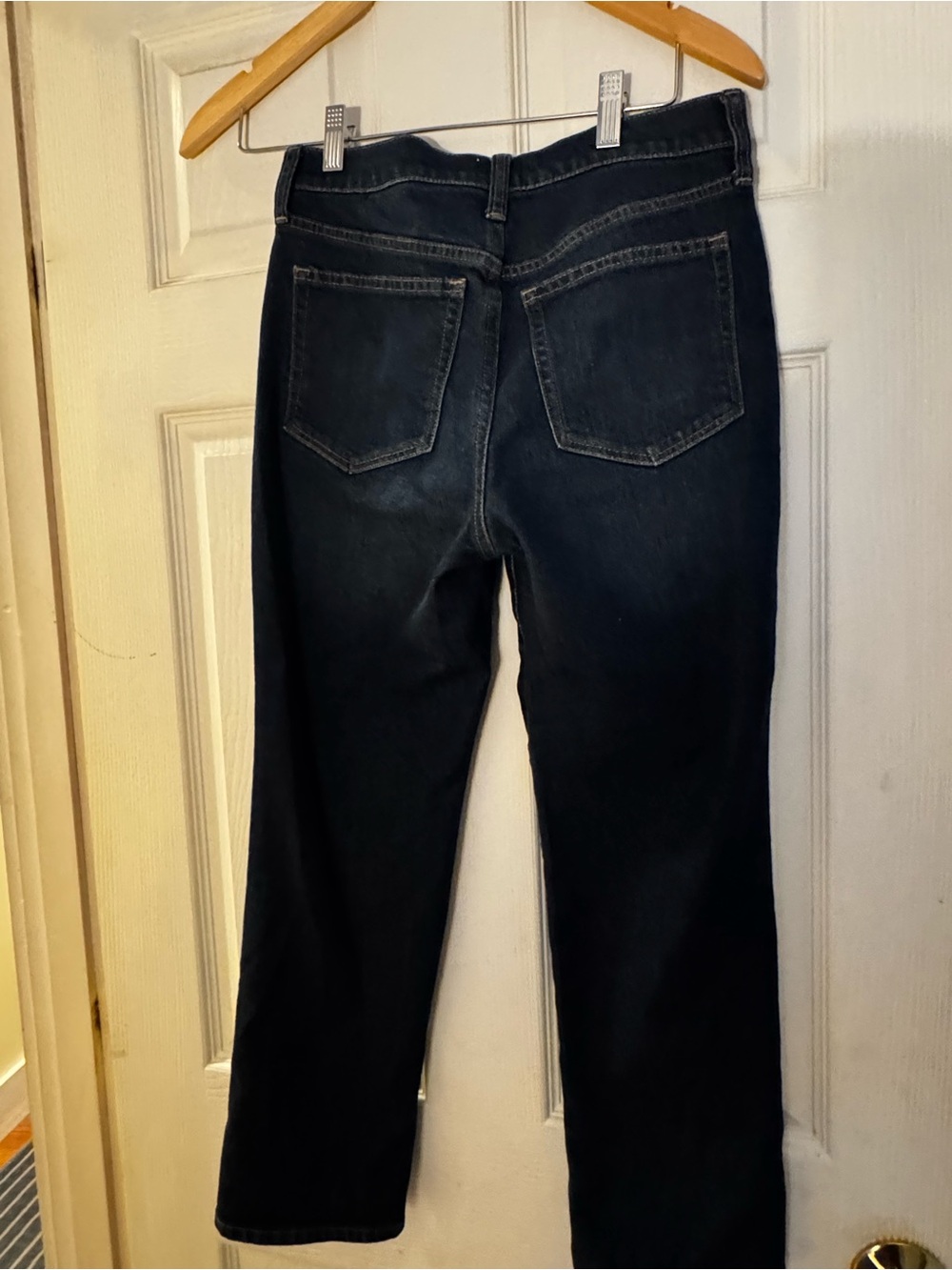 J.Crew Essential Straight Jeans 26P Petite Dark Indigo Denim